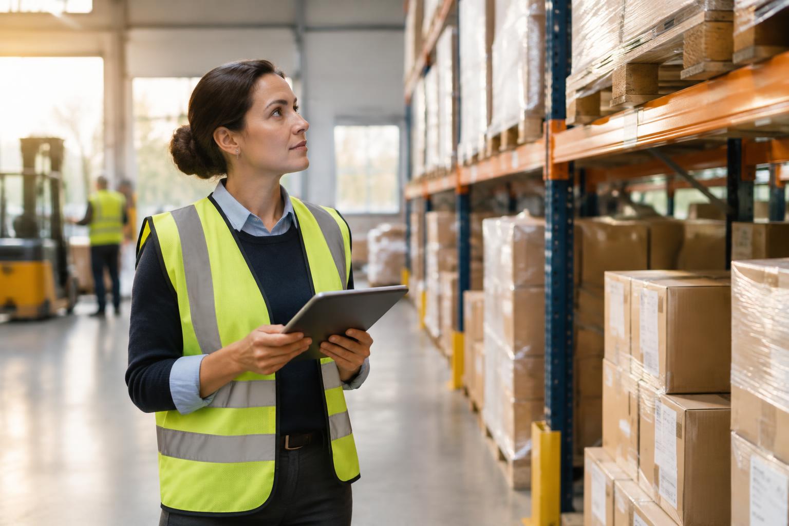 Logistics professional in a distribution centre
